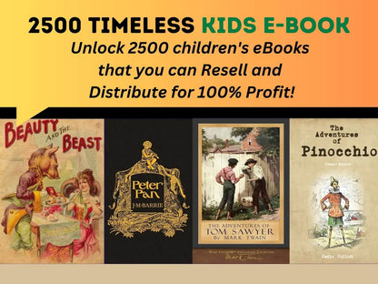 2500+ Children's eBooks & Stories with Complete PLR & MRR Resell Rights | Classic Children Tales | Bonus Included