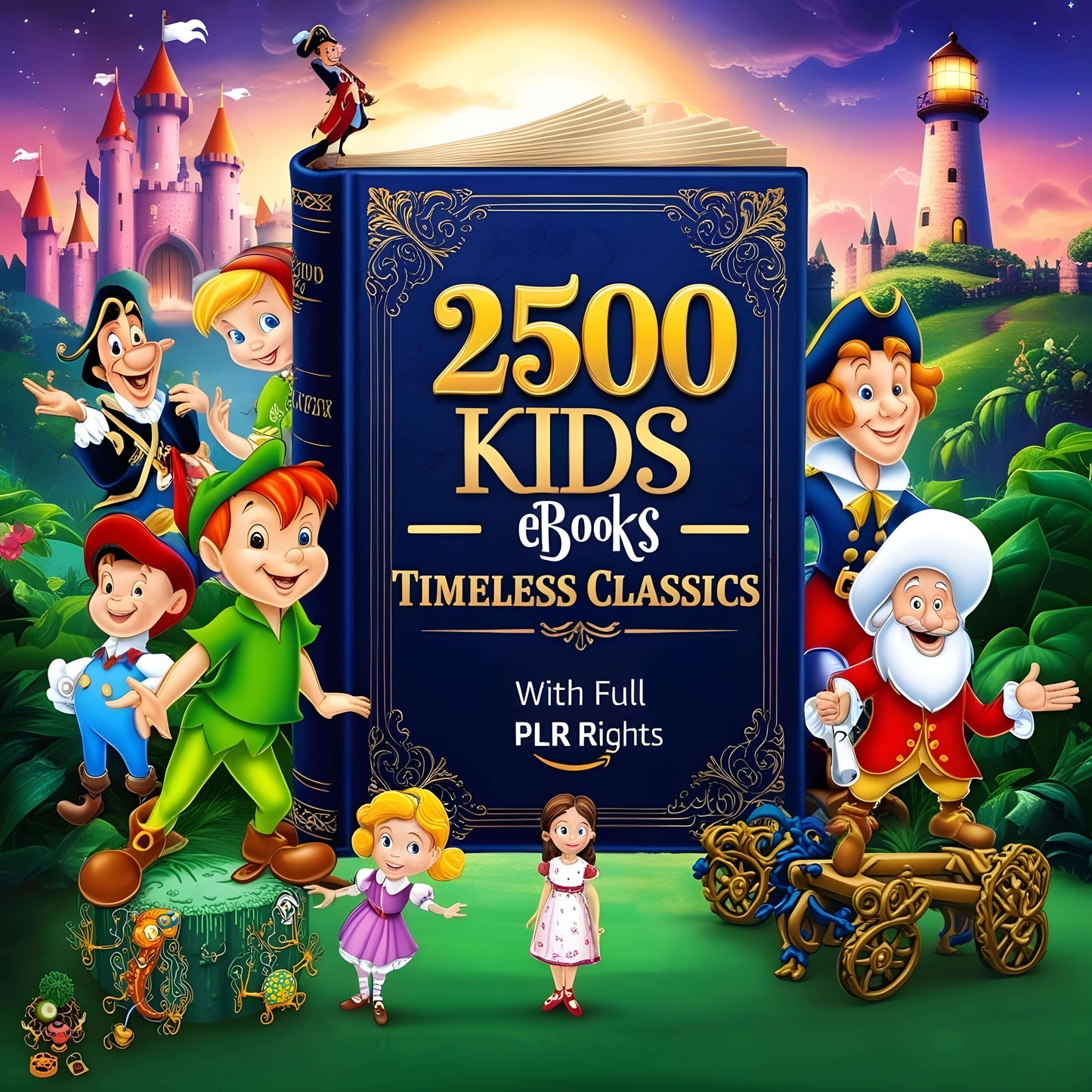 2500+ Children's eBooks & Stories with Complete PLR & MRR Resell Rights | Classic Children Tales | Bonus Included