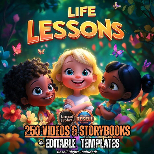 Life Lessons for Kids - 250 Videos & Editable Templates