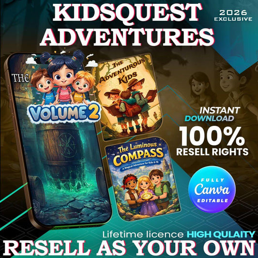 KidsQuest Adventures Volume Two: 750+ Images, 47 Animated Children’s Story Videos, Unrestricted Resell Rights & Step-by-Step Tutorials
