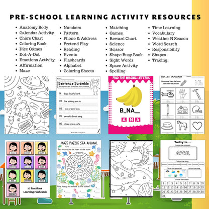 15,000 Pages Educational Resources for Children | Printables With Resell Rights