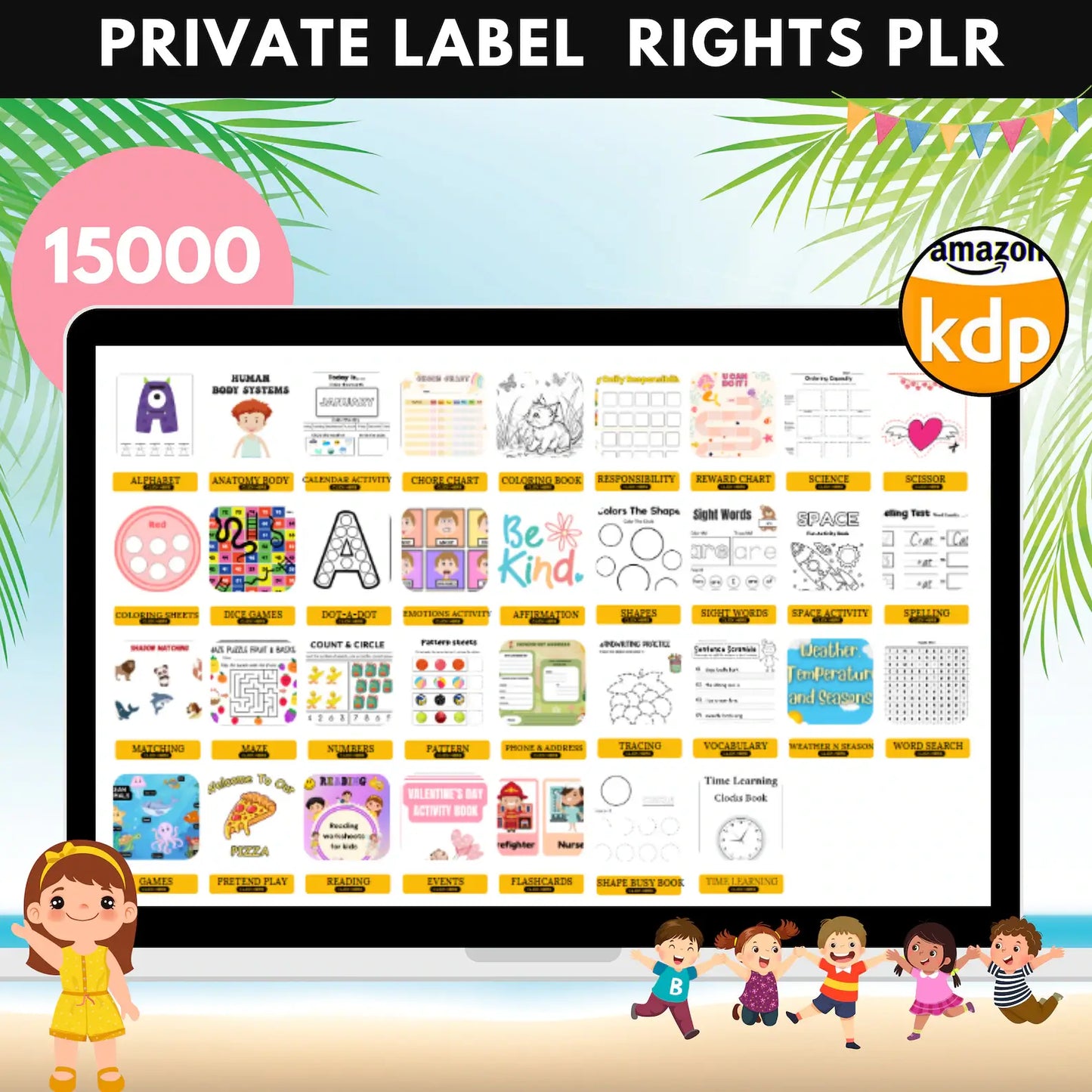 15,000 Pages Educational Resources for Children | Printables With Resell Rights